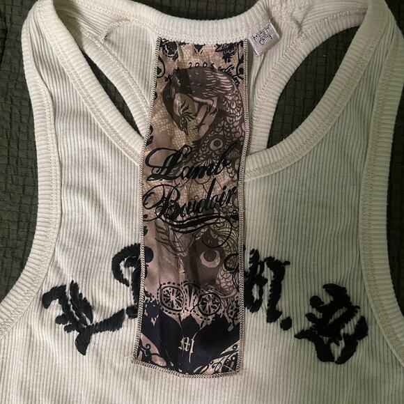 2000’s L.A.M.B. Love Angel Music Baby Vintage Gwen Stefani Tank Top M White - Picture 8 of 12